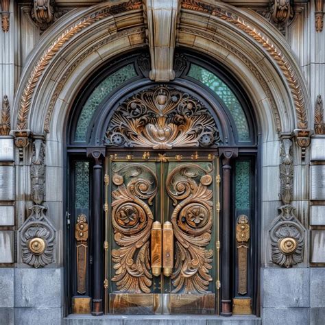 Premium Photo Vintage Door Art Deco Enter Luxury Elevator Door Ornate