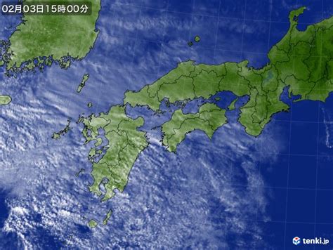 過去の気象衛星西日本2024年02月03日 日本気象協会 Tenkijp