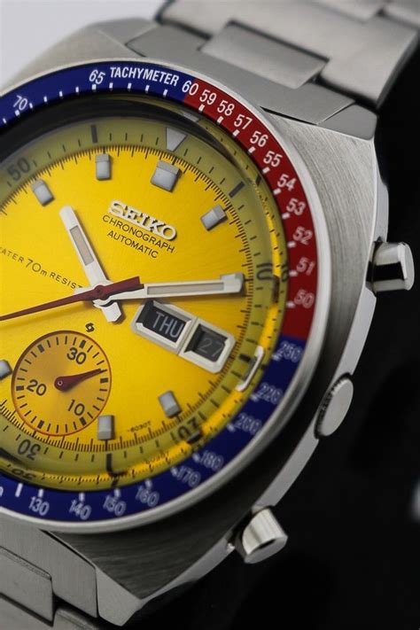 Seiko Pepsi Pogue Yellow Dial Men