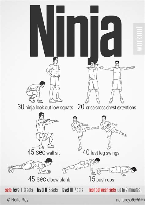 Ninja Workout No Equipment Workout Neila Rey Quick Workout