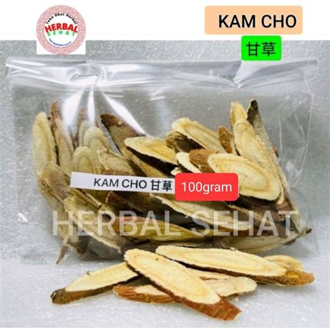 Jual 100 Gram Akar Manis Slice Gan Cao Licorice Root 甘草片 Kam Cho Kam