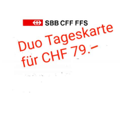 Carte journalière CFF Duo pour 79 CHF Preispirat