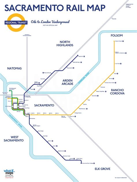 Sacramento Rail Map based on London Underground Map design : r/Sacramento