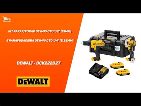 Combo Parafusadeira Furadeira De Impacto Dewalt Dck D T