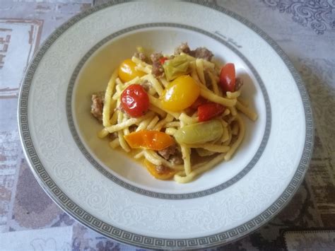 Spaghetti Alla Chitarra Con Salsiccia E Datterini Le Mie Loverie