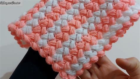 Easy Crochet Puff Stitch Baby Blanket Pattern For Beginners Knitting