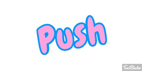 Push Word Animated  Logo Designs