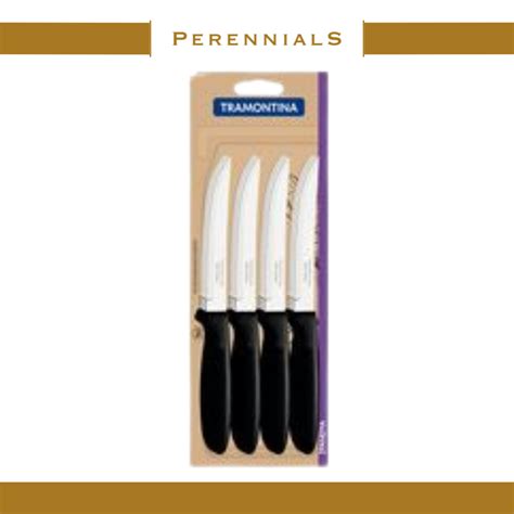 Steak Knife Set Tramontina Ipanema Black Pcs Perennials