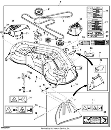 John Deere 54d Mower Deck Parts Diagram