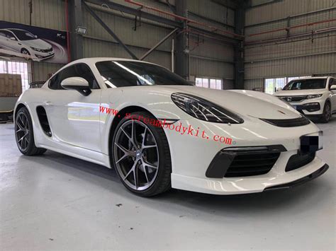 Porsche 718 Cayman Boxster Techart Carbon Fiber Body Kit Front Lip