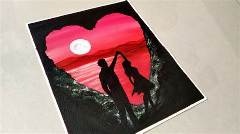 Easy Valentines Acrylic Paintings / Acrylic artist color, acrylic ...