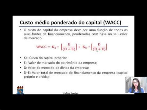 V Deo Finalizando O Custo Do Capital Custo Do Capital De Terceiros E