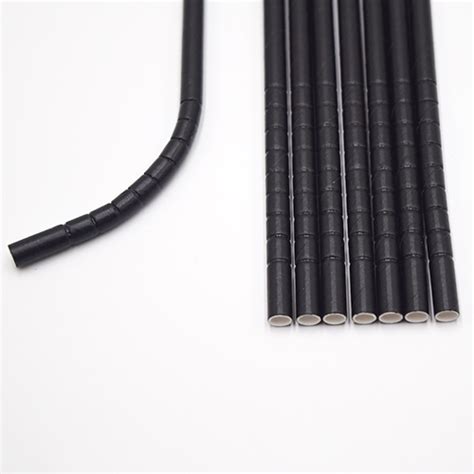 6mm Wide Flexible Jumbo Paper Straws Bendable Paperstrawtech