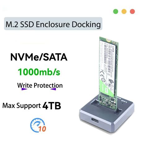 Adaptateur SSD 10Gbps M2 SATA NVMe Vers USB 3 1 Station D Accueil Bo