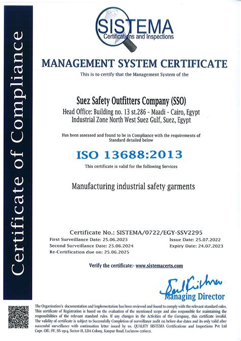 Certifications Suez Safety Outfitters