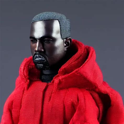 A Hot Toys Figure Of Kanye West Using A Full Face Stable Diffusion