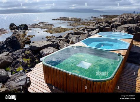 Pool Hot Pot Drangsnes Westfjords Iceland Stock Photo Alamy