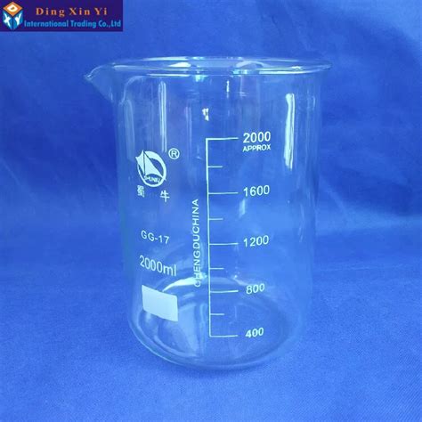 Shuniu Glass Beaker 2000mllab Beaker 2000mllow Form With Graduation