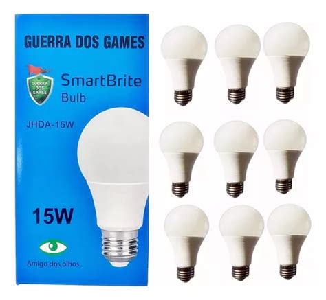 Kit L Mpada Bulbo Led W Lumens Luz Branca Bivolt Guerra Dos Games