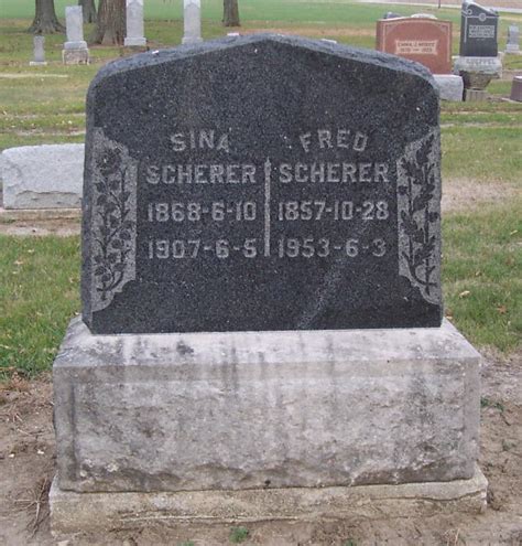 Sina Fisher Scherer 1868 1907 Mémorial Find a Grave