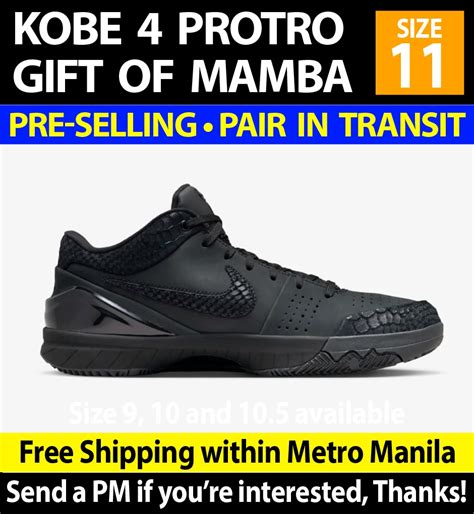 Kobe 4 Protro Gift of Mamba, Men's Fashion, Footwear, Sneakers on Carousell