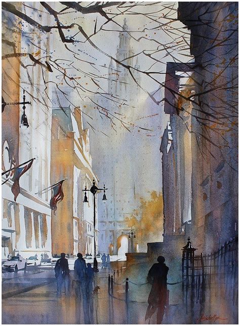 Thomas Schaller Watercolor Architecture Watercolor City