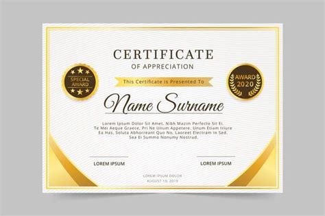 Premium Vector Elegant Award Certificate Template Awards Certificates Template Certificate