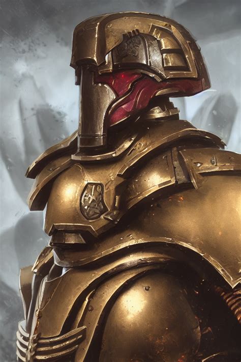 Krea Armor Portrait Heros Warhammer K Horus Heresy Fanart The