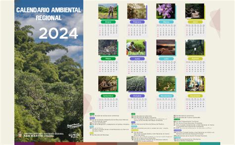 Calendario Ambiental Regional 2024 Campañas Gobierno Regional San