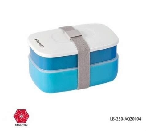 Plastic Rectangular Lunch Box Lb 250 Aq20104 Blue At Best Price In