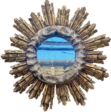 Captivating French Art Deco Sunburst Mirror