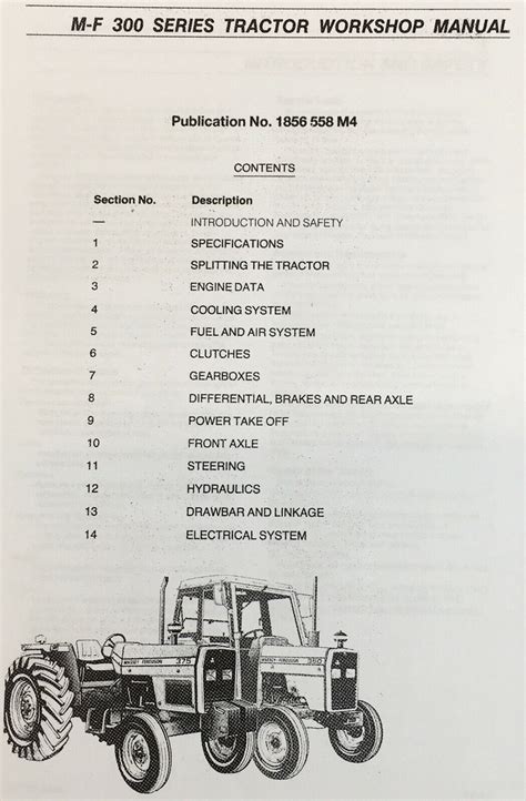 Massey Ferguson 390t 398 399 Tractor Manual De Servicio Taller Técnico De Reparación Mf Etsy