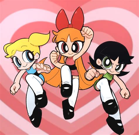 Buttercup Blossom And Bubbles Powerpuff Girls Drawn By Kim Crab