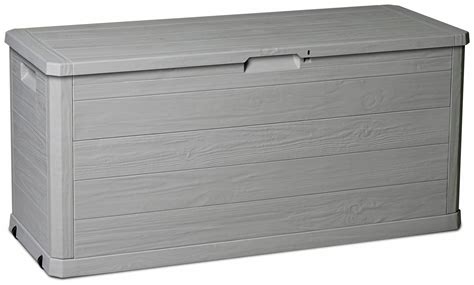 Toomax L Wood Effect Garden Storage Box Grey Argos