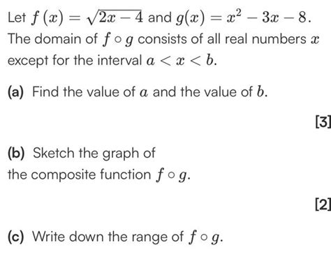 Solved Let F X 2x 42 ﻿and G X X2 3x 8 The Domain Of F G