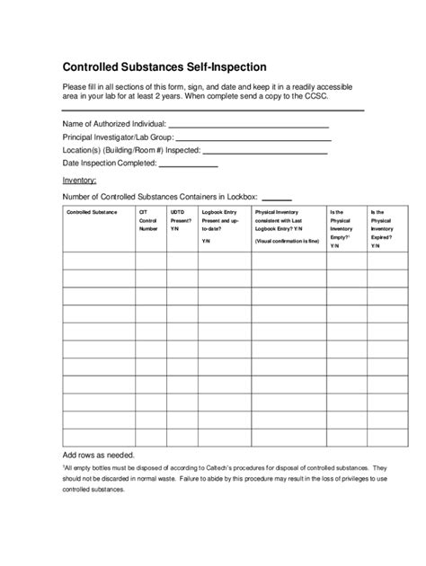 Fillable Online Safety Caltech 690 318 General Self Inspection