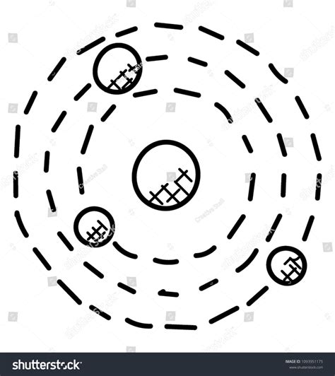 Orbit Doodle Solar System Sun Planets Stock Vector Royalty Free