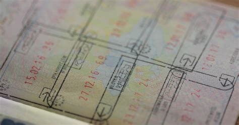 Premium Photo Close Up Part Of Foreign Passport With Foreign Visas