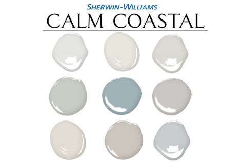 Calm Coastal Color Scheme Sherwin Williams Coastal Palette