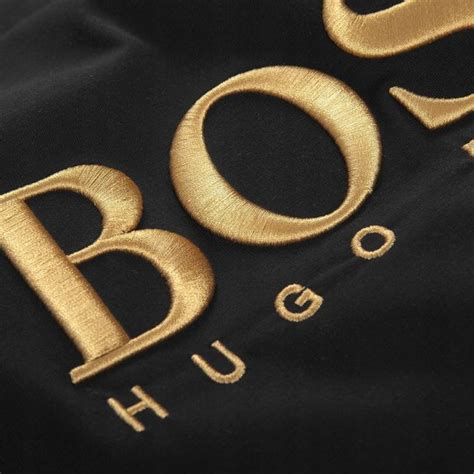 HUGO BOSS LONGSLEEVE T SHIRT HAFTOWANE ZŁOTE LOGO L ERLI pl