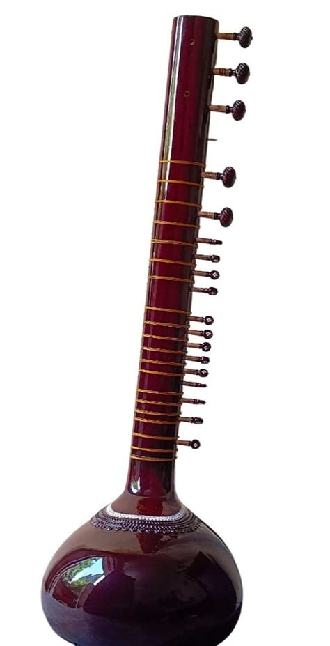 Sitar Indian Styled Vilayat Khan Model Brown Sitar 6 Main Etsy