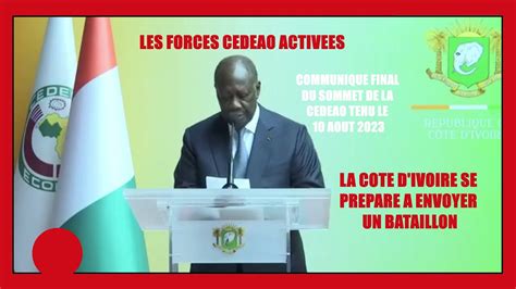 Communiqu Final De Pr Dramane Ouattara Sur Le Sommet Extraordinaire De