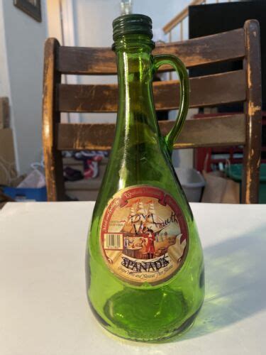 VINTAGE GREEN GLASS WINE BOTTLE WITH HANDLE SPAÑADA eBay