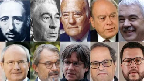 Todos los presidentes de la Generalitat de Cataluña