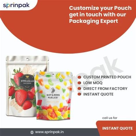 Zip Lock Pouch Stand Up At Rs 3 5 Piece Stand Up Pouch In Gurugram