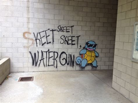 Pokemon graffiti at school : pokemon