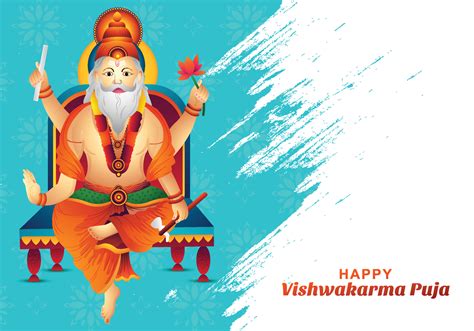 Happy vishwakarma puja illustration holiday card background 11212075 ...