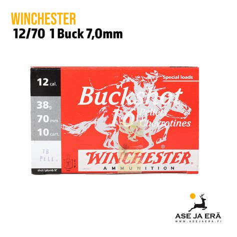 12 70 Winchester Buckshot 38g 7 4mm Haulikonpatruuna CHBS12P16G 400 M S