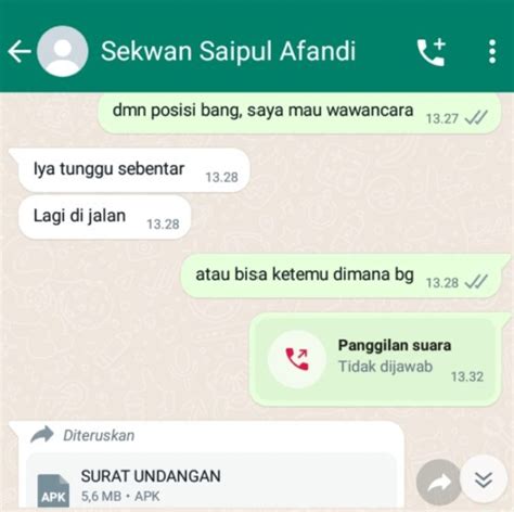 Peringatan Keamanan Nomor WhatsApp Sekretaris Dewan Kota Bengkulu