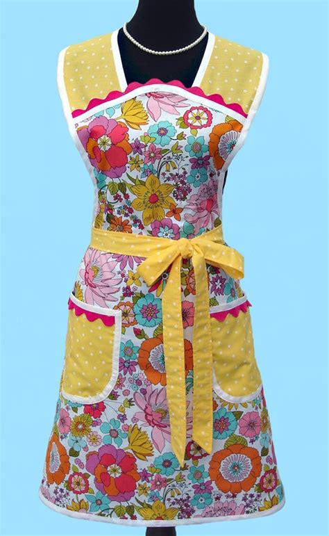 Womens Aprons Womens Retro Apron Vintage Inspired Retro Etsy Aprons